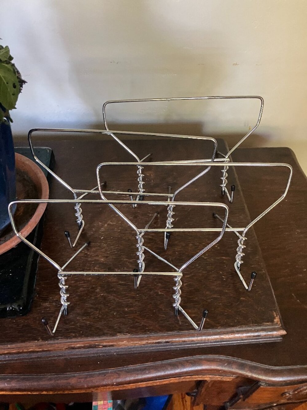 Set of 4 Folding Wire Display Stands Book Sign Holders